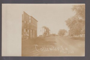 Callender IOWA RPPC 1909 ADVERTISING Millinery Store nr Rockwell City Ft. Dodge