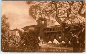 BERKELEY, CA ~ University of California  FACULTY CLUB ca 1910s Sepia Postcard