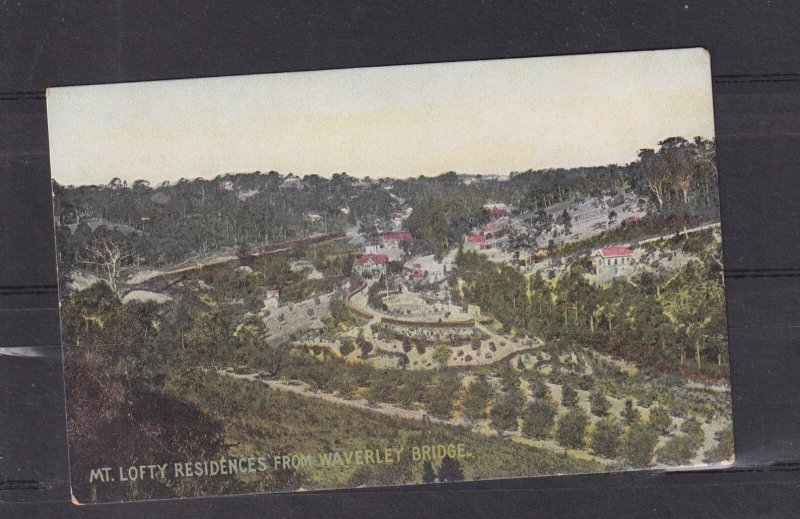 SOUTH AUSTRALIA, MOUNT LOFTY RESIDENCES FROM WAVERLEY BRIDGE. c1920 ppc., unused