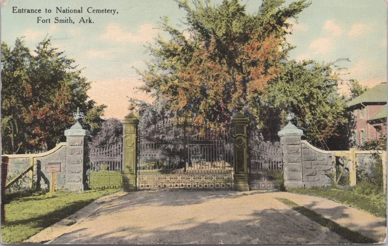 Fort Smith Ark., Entrance to National Cemetery - 1910