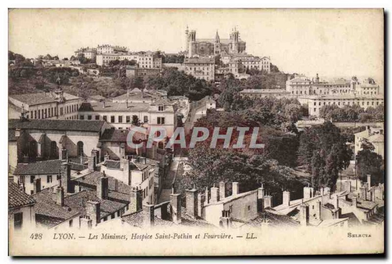 Old Postcard Lyon Les Minimes Hospice Saint Pothinus and Fourviere