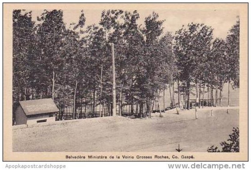 Canada Quebec Gaspe Belvedere Ministere de la Voirie Grosses Roches