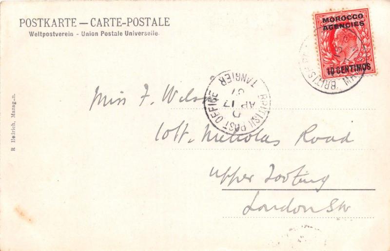 CASABLANCA MOROCCO AFRICA~WATERPORT~RUD. HELRICH POSTCARD 1907