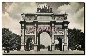 CARTE Postale Old Paris and the Arc de Triomphe Wonders of Carrousel 1806