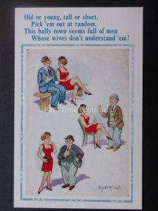 Donald McGill Postcard THIS BALLY TOWN SEEMS FULL OF MEN....c1950's