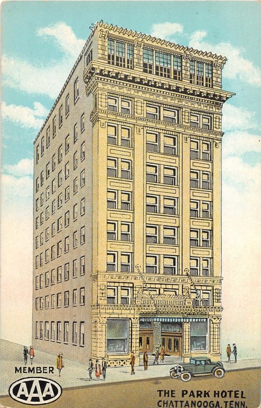 G44/ Chattanooga Tennessee Postcard c1930s The Park Hotel Building