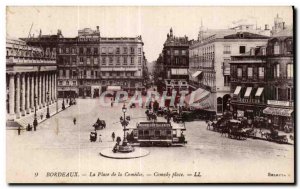 Postcard Old Bordeaux Place de la Comedie