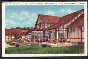 Washington Bath House,Saratoga Springs,NY Postcard 