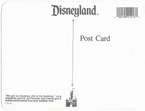 The Little Mermaid Ariel and Friends Disneyland Jumbo Postcard 6.75 by 5 inches