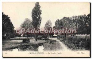 Old Postcard Chateau Thierry Public Garden