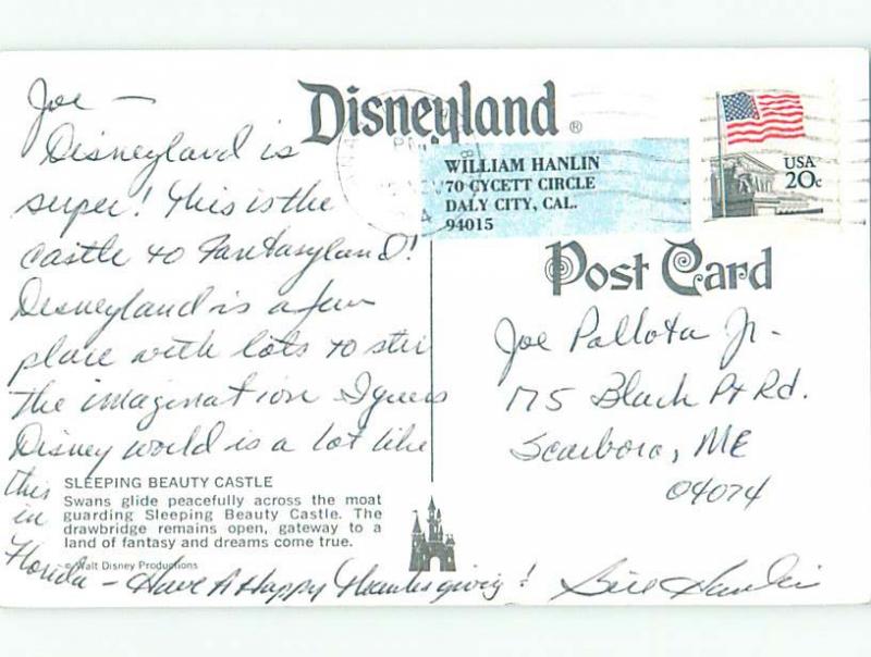 1984 Bridge To Castle At Disneyland Los Angeles - Anaheim California CA p2956