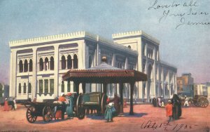 Vintage Postcard Picturesque Egypt White House Building Carrigaes Oilette