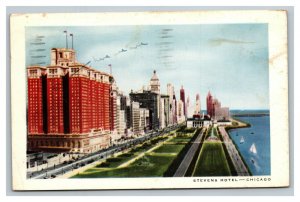 Vintage 1947 Advertising Postcard - World's Largest - Stevens Hotel  Chicago IL