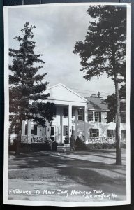 Vintage Postcard 1930-1945 Entrance to Main Inn, Newagen Inn, ME *REAL PHOTO*