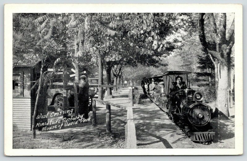 Benton Harbor Michigan~House of David Park~Miniature Railway~West Crossing~c1915 