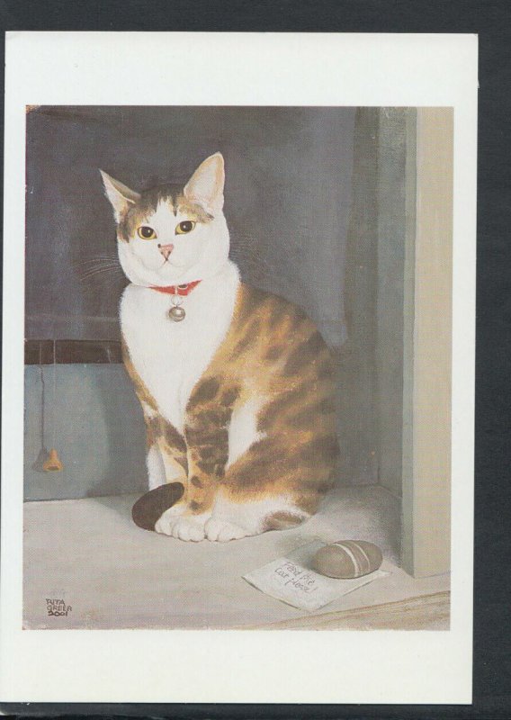 Animals Postcard - Cats - Cat - Tabitha, Waiting by Artist Rita Geer RR6511 