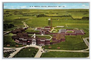 Postcard MO U. S. Medical Center Springfield Vintage Standard Aerial View Card