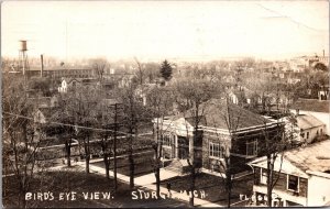 Real Photo Postcard Birds Eye View in Sturgis, Michigan