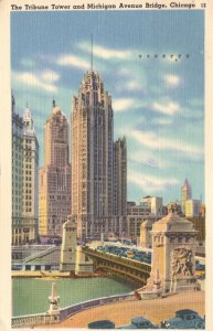 PC6993 TRIBUNE TOWER & MICHIGAN BRIDGE, CHICAGO, IL