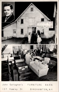 Real Photo PC John Gallaher's Furniture Barn 137 Hawley St Binghamton, New York