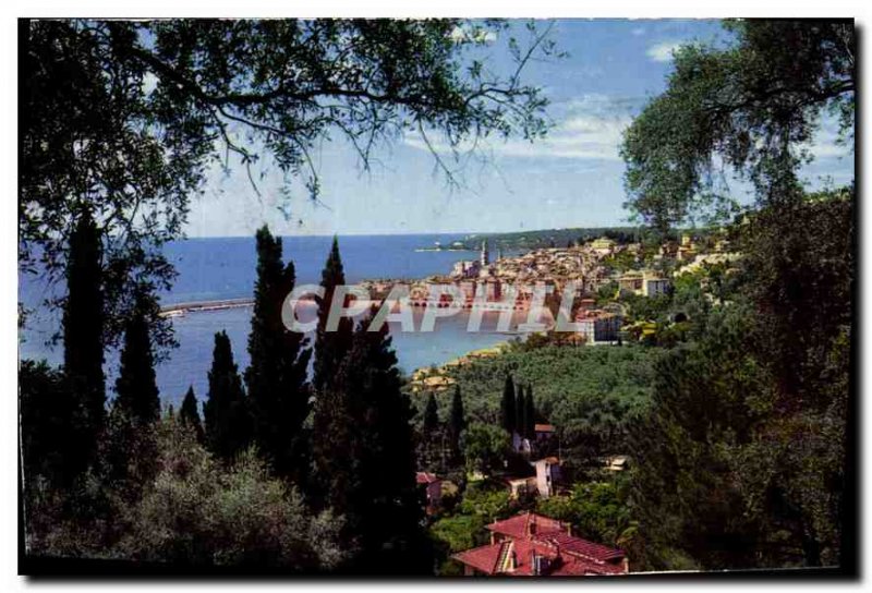 Postcard Old 89 Merveillux sites of the French Riviera Menton AM General view...