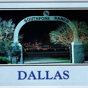1986 Dallas, TX Southfork Ranch Welcome Gate Ewing TV Show Party Venue Tex. A222