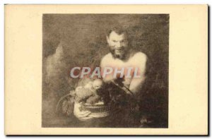 Old Postcard Museum of Reims Satyr carrying a fruit basket by Jordaens Flemis...