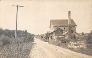 G99/ Randolph Ohio RPPC Postcard 1908 Flour Mill Building Occupational