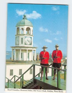 Postcard Royal Canadian Mounted Police, Old Town Clock, Halifax, Canada