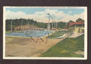 ASHEVUILLE NORTH CAROLINA NC PUBLIC SWIMMING POOL VINTAGE POSTCARD NC