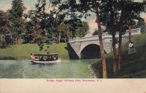 PROVIDENCE, Rhode Island, PU-1912; Bridge, Roger Williams Park