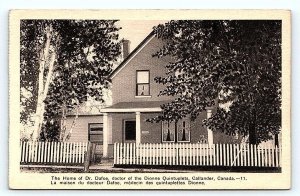 CALLANDER, Ontario Canada ~ Home of DR. DAFOE Dionne Quintuplets c1930s Postcard