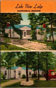 Linen Postcard Lake View Lodge in Wappapello, Missouri