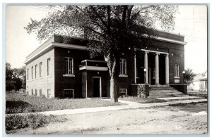 1935 First Baptist Church Scene Street Sheffield Iowa IA RPPC Photo Postcard