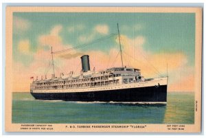 c1930's P & O Turbine Passenger Steamship Jacksonville Florida FL Postcard 