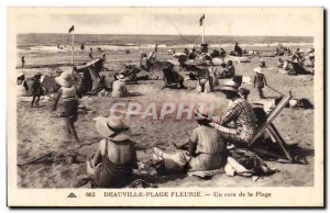 Deauville Beach Fleurie - A Corner of the Beach - Old Postcard