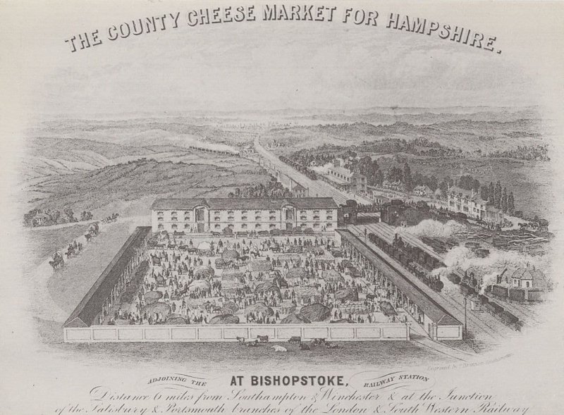 Victorian Cheese Market at Bishopsgate Hampshire Postcard