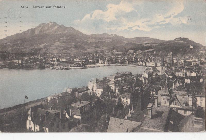 B79631 luzern mit pilatus switzerland  front/back image