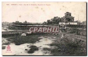 Annam Hue Postcard View of the Old Citadel and Myradors pits Indochina Indochina