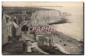 Old Postcard The Ault coastal path and cliffs (dimension Treport)