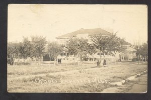 RPPC SUPERIOR NEBRASKA SCHOOL BUILDINGS 1925 VINTAGE REAL PHOTO POSTCARD