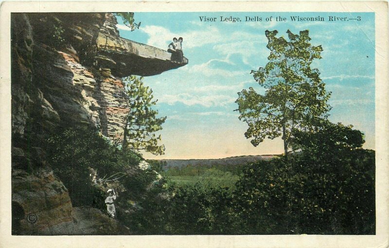 Visor Ledge Dells of Wisconsin River WI Postcard