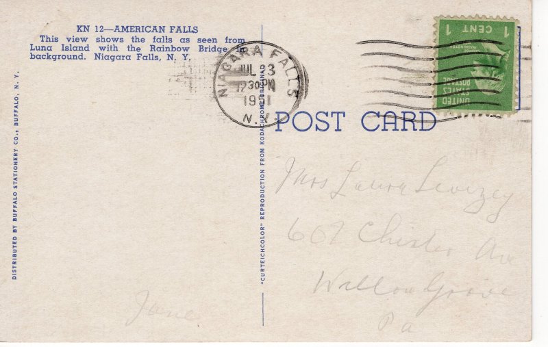 PC6065 AMERICAN FALLS, NIAGARA FALLS, NY