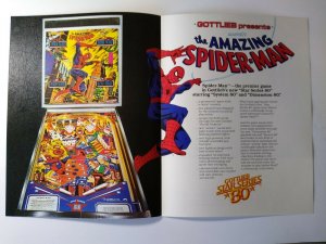 The Amazing Spider-Man Pinball Flyer Original NOS 1980 Gottlieb Marvel Comic  