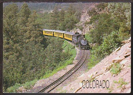 Durango and Silverton Narrow Gauge Train Postcard BIN 884