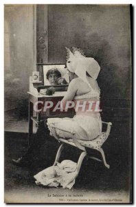 Old Postcard Folklore Sablaise has her toilet