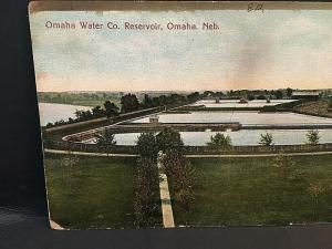 Postcard Omaha Water Co. Resevoir in Omaha, NE.     U4