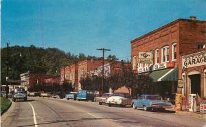 Asheville Autos Main Street Saluda North Carolina 1965 Postcard Roberts 12458 