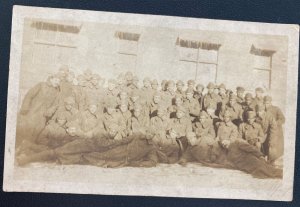 Mint USA Real Picture Postcard Black Soldiers Camp Feruston Kansas