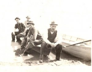 RPPC Real Photo Postcard - Fisherman in Boat